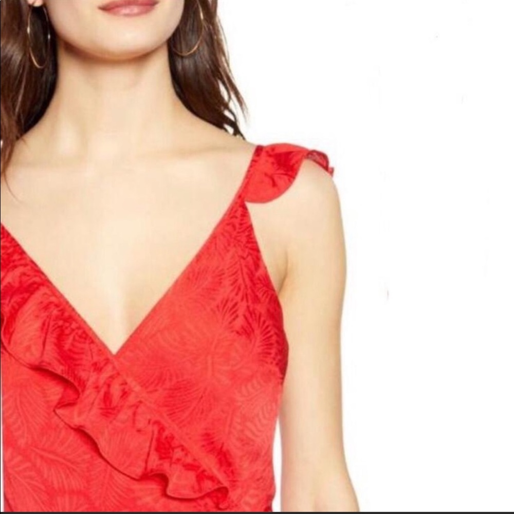 4SI3NNA Sleeveless Ruffle Wrap Dress